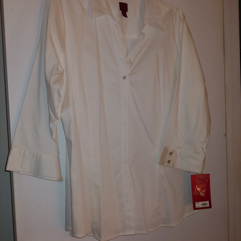 Cotton fitted button up shirt